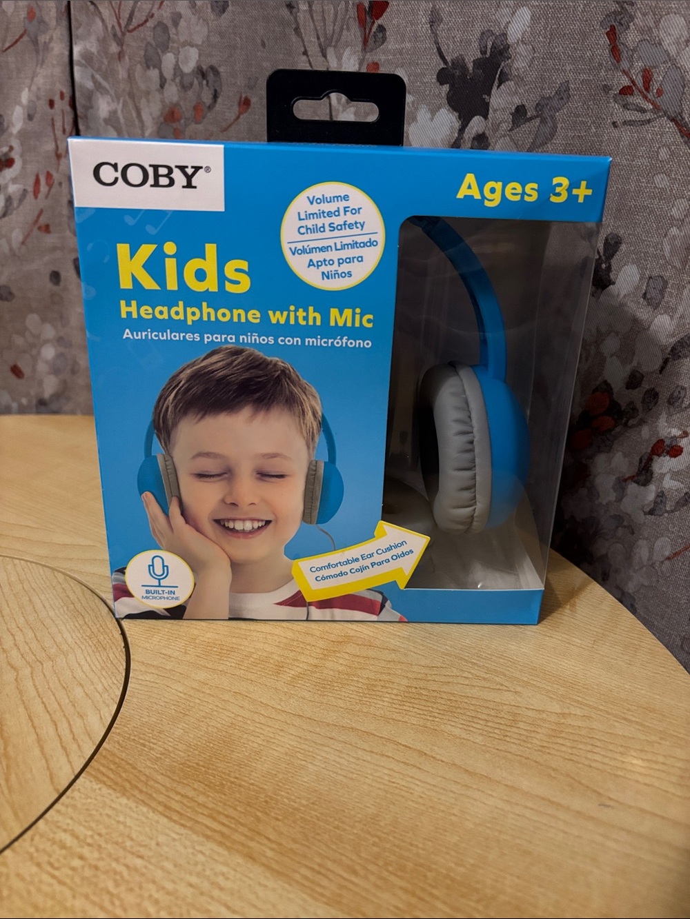 COBY Kids Headphones with Mic — Blue